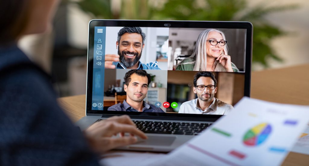 Smart working and video conference Condo Property Management Virtual Meetings